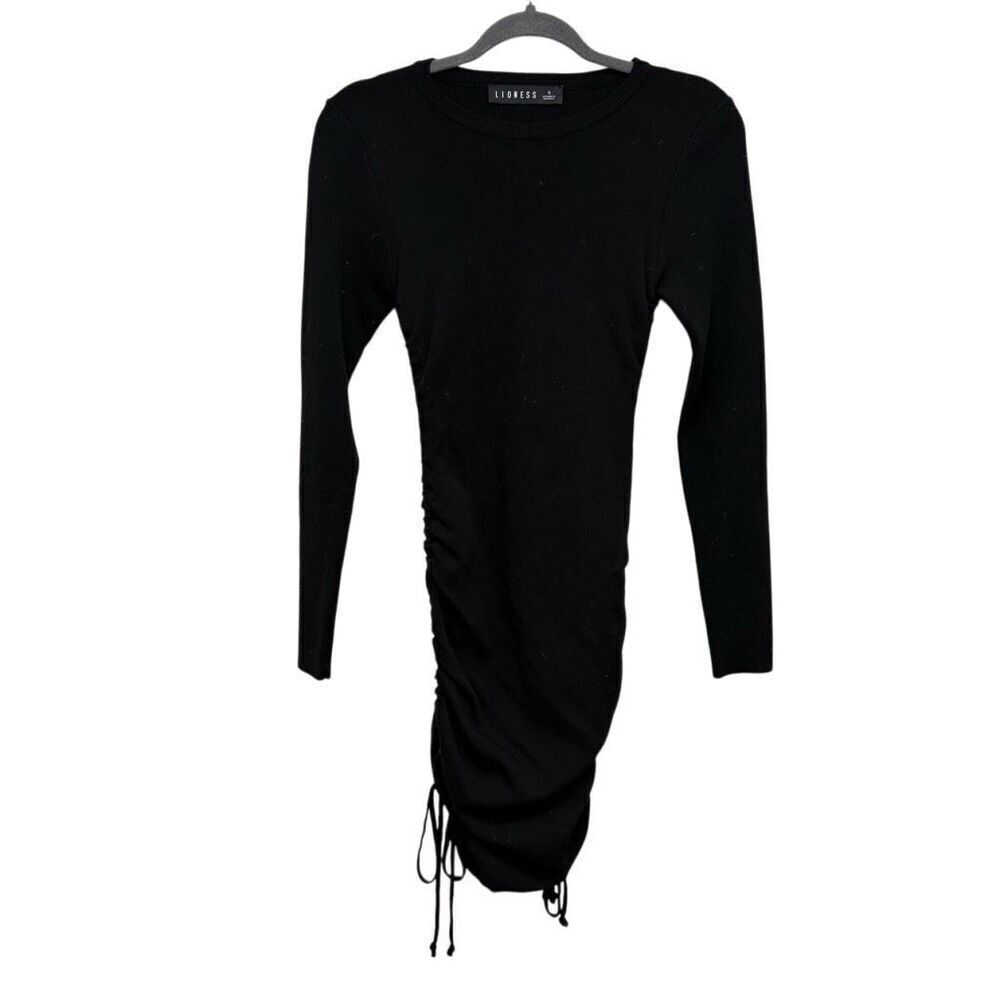 Princess Polly Lioness black black military minds long sleeve mini dress size sm